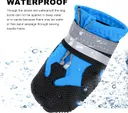 Botas protectoras impermeables para perros con correas reflectantes